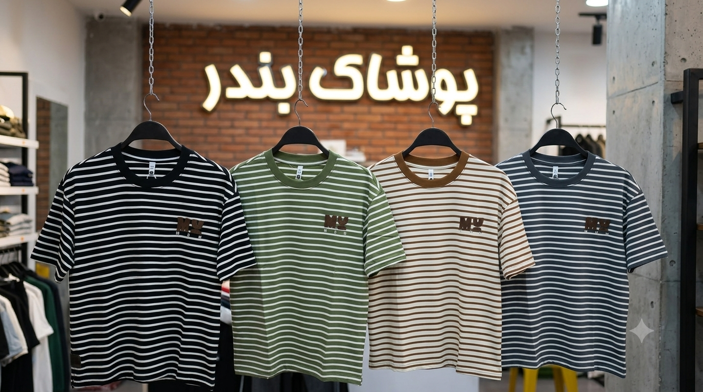 تیشرت مردانه طرح راه راه